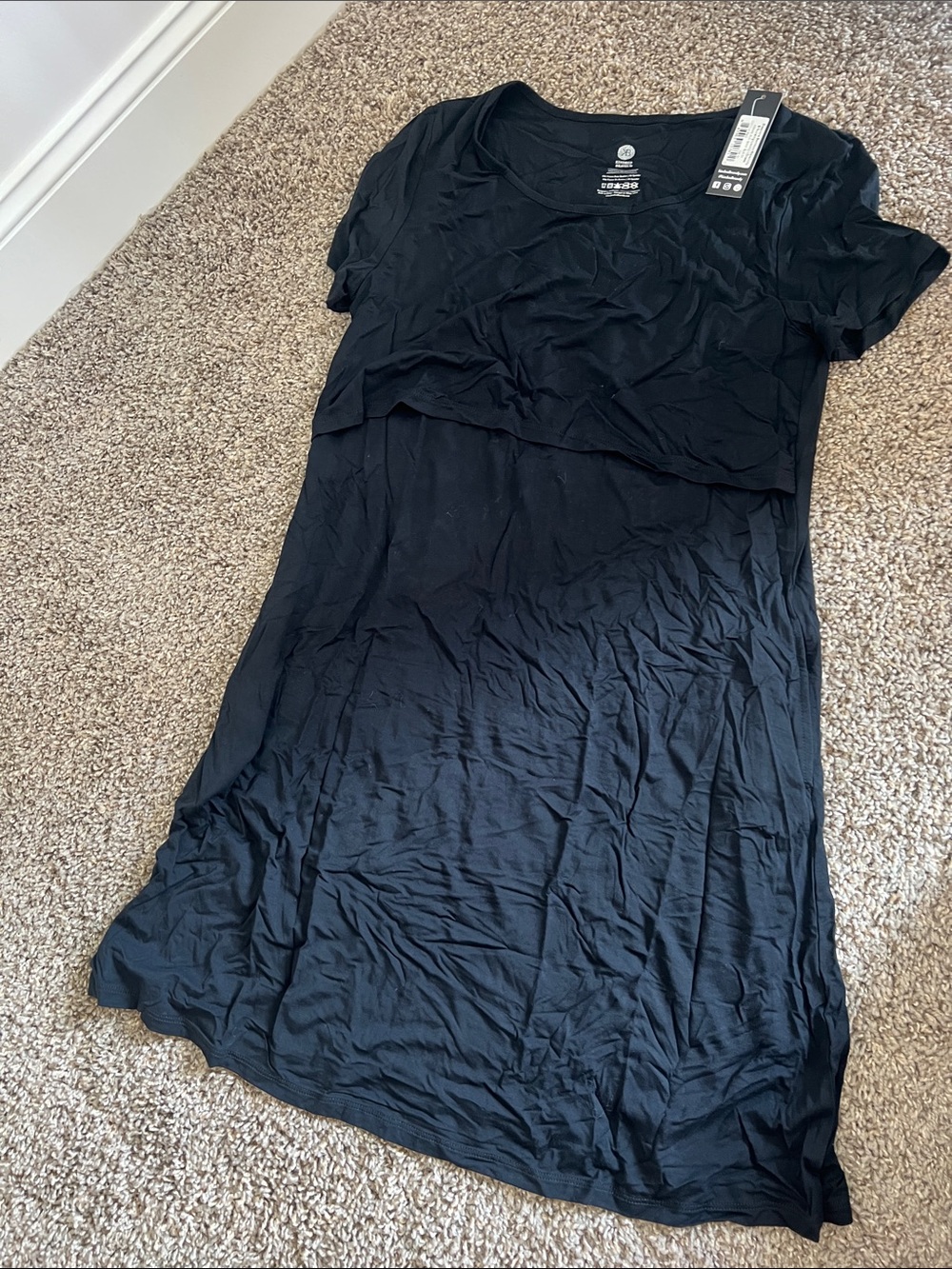 Kindred Bravely Eleanora Bamboo Maternity & Nursing Lounge Dress Medium NWT